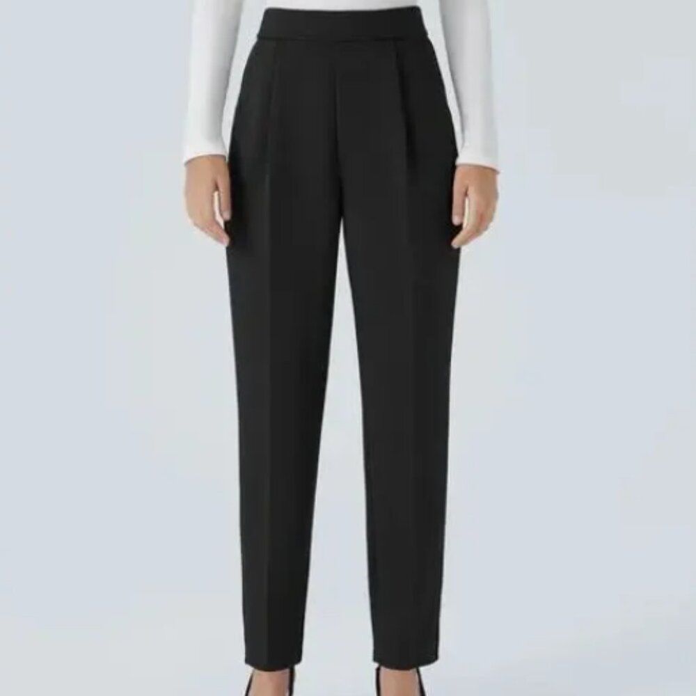 HALARA Black High-Waist Tailored Trousers